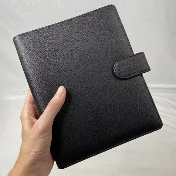 Cloth and Paper Foundations Black Leather Planner - Picture 2 of 16